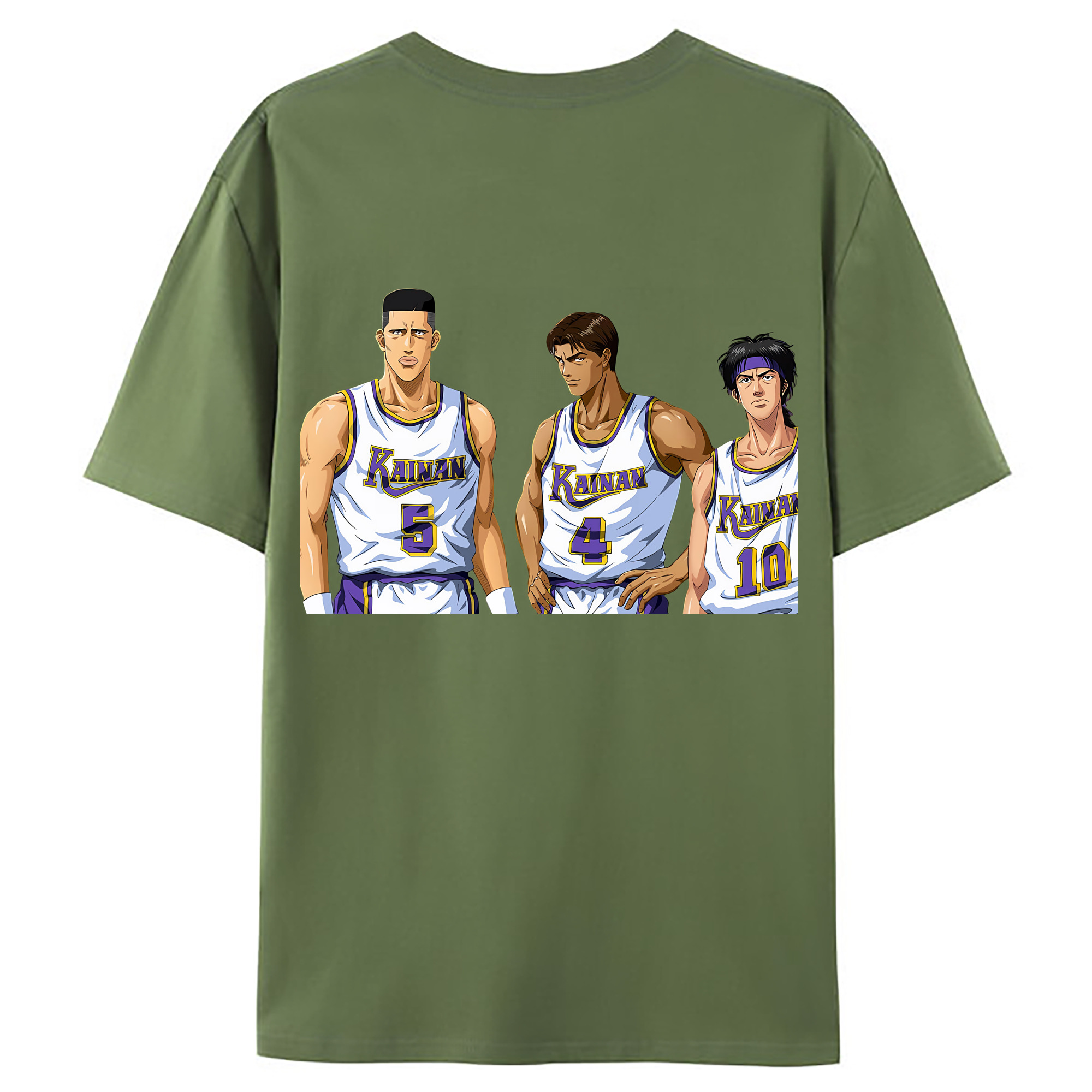 （画像用） SLAM DUNK／スラムダンク 綿100％ メンズ半袖Tシャツ（バックプリント） 通気性